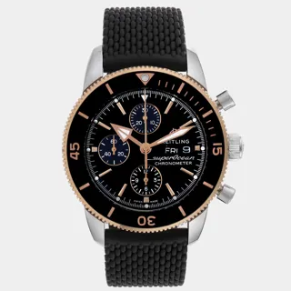 Breitling Superocean Heritage U13313 Rose gold and Stainless steel Black