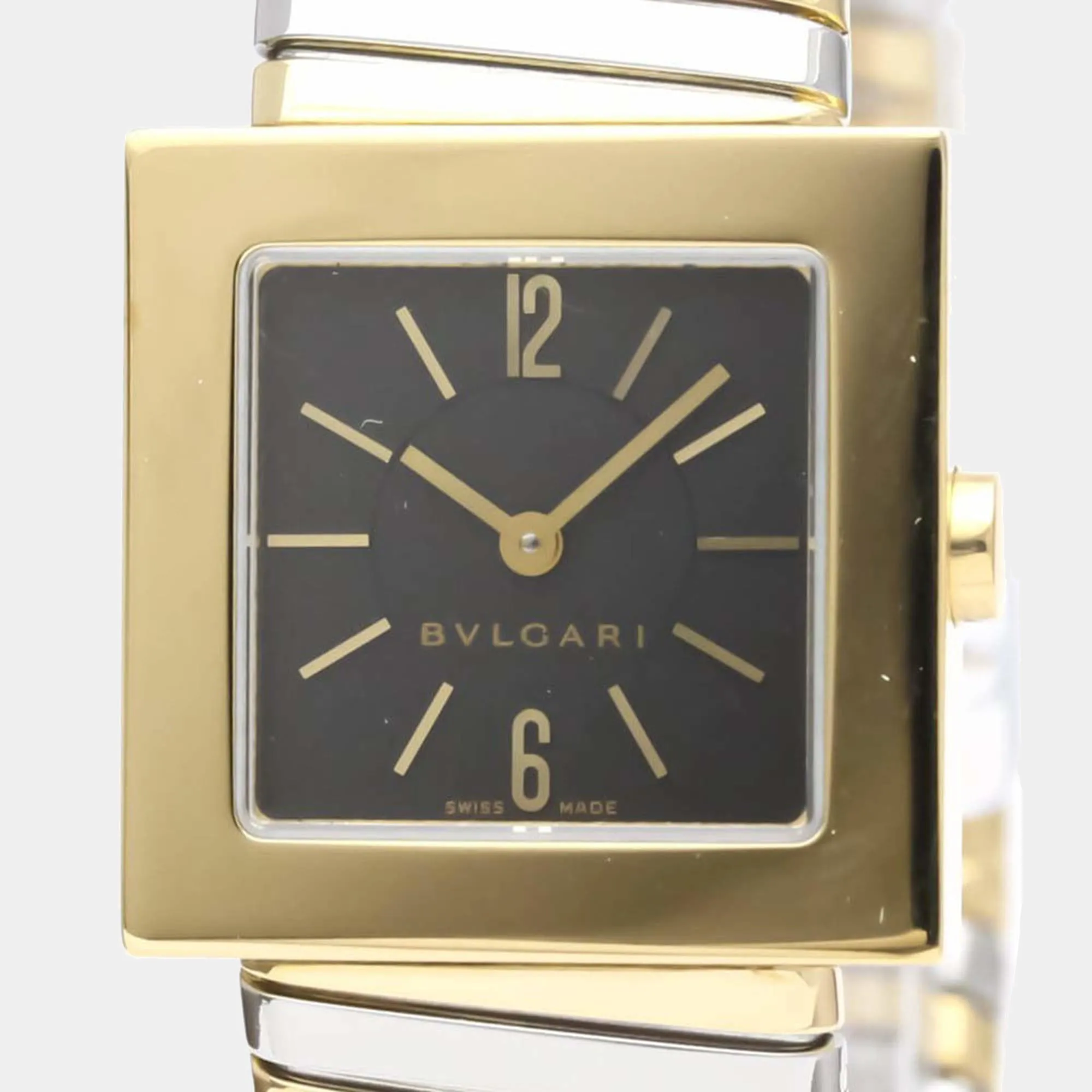 Bulgari Quadrato 22mm Yellow gold and Stainless steel and 18k yellow gold