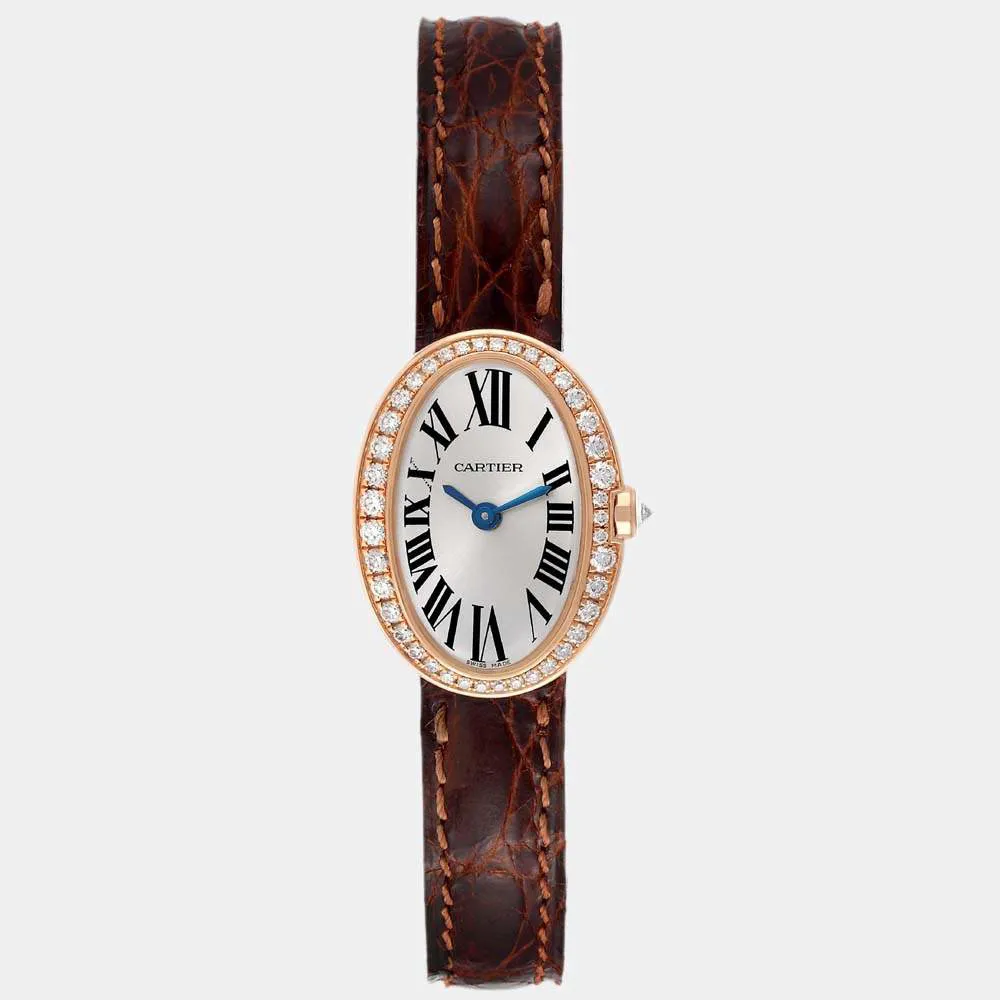 Cartier Baignoire wb520028 20mm Rose gold and 18k rose gold