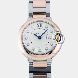 Cartier Ballon Bleu W3BB0005 Rose gold and Stainless steel Silver