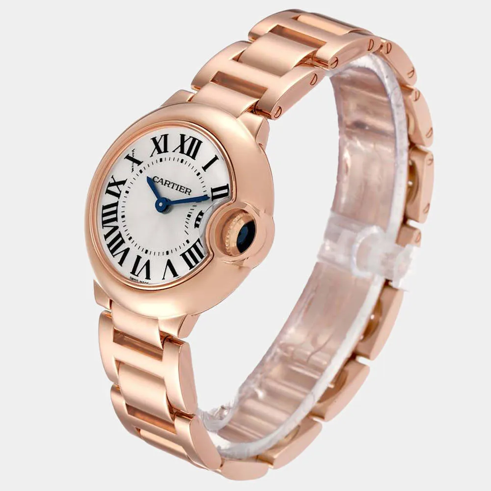 Cartier Ballon Bleu W69002Z2 28mm Rose gold and 18k rose gold Silver 2