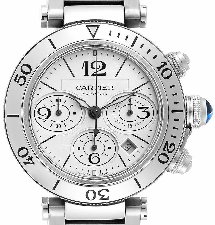 Cartier Pasha Seatimer W31089M7 42.5mm Stainless steel Silver 2