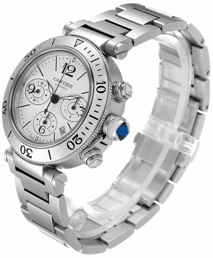 Cartier Pasha Seatimer W31089M7 42.5mm Stainless steel Silver 5
