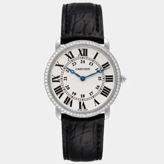 Cartier Ronde Louis WR000551 White gold Silver