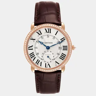 Cartier Ronde Louis WR007017 Rose gold Silver