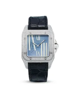 Cartier Santos 100 2881 White gold and Diamond White