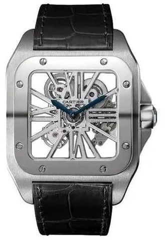 Cartier Santos 100 W2020018 46.5mm Palladium Transparent