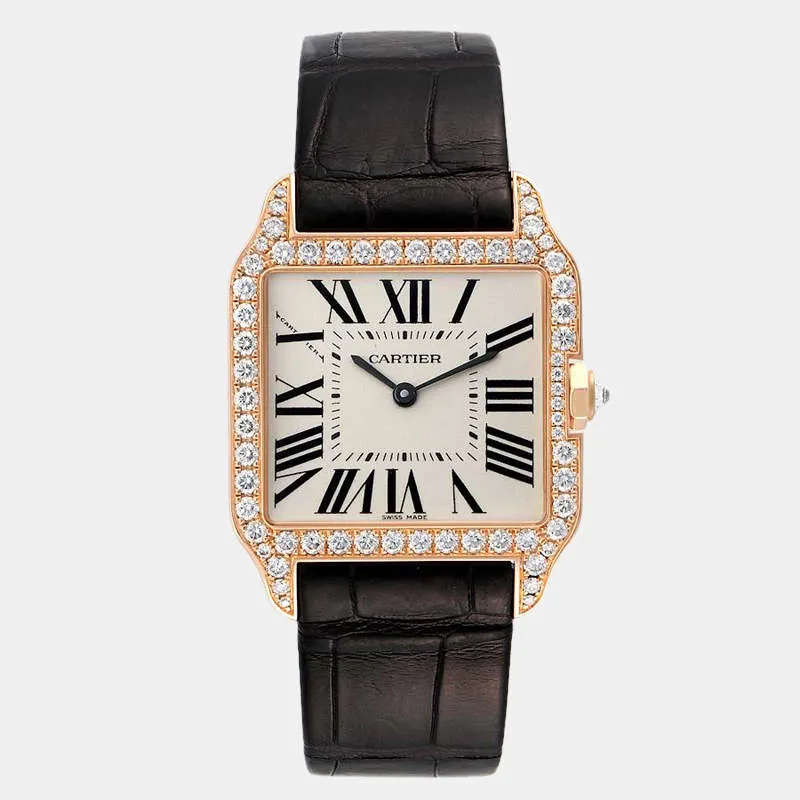 Cartier Santos WH100351 25mm Rose gold and 18k rose gold