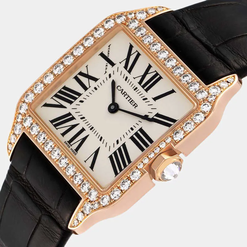 Cartier Santos WH100351 25mm Rose gold and 18k rose gold 6