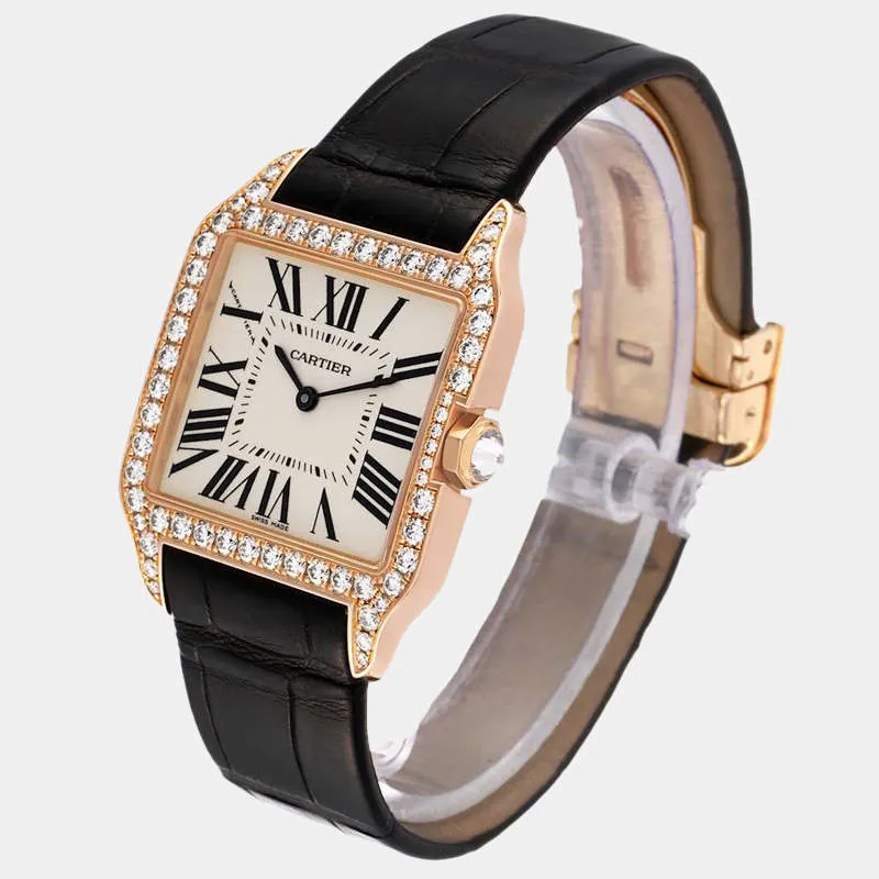 Cartier Santos WH100351 25mm Rose gold and 18k rose gold 7