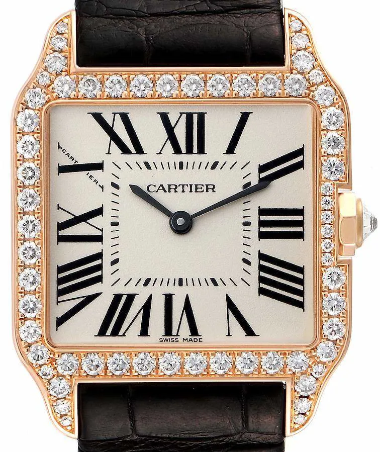 Cartier Santos WH100351 25mm Rose gold and 18k rose gold 3