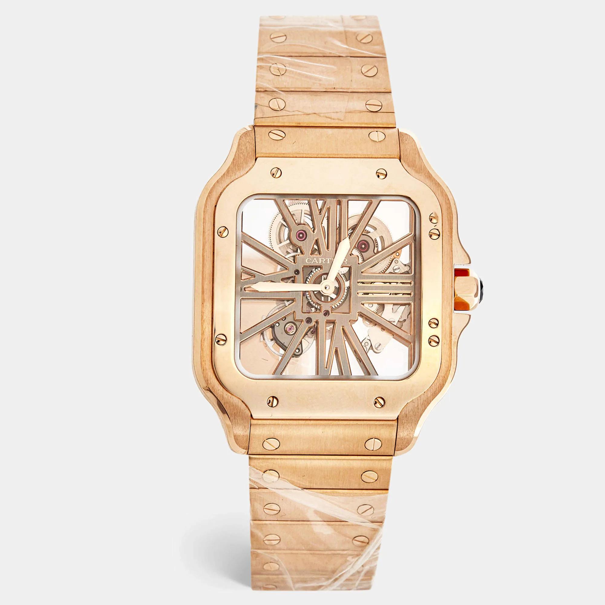 Cartier Santos WHSA0016 39.5mm Rose gold and 18k rose gold Skeletonized