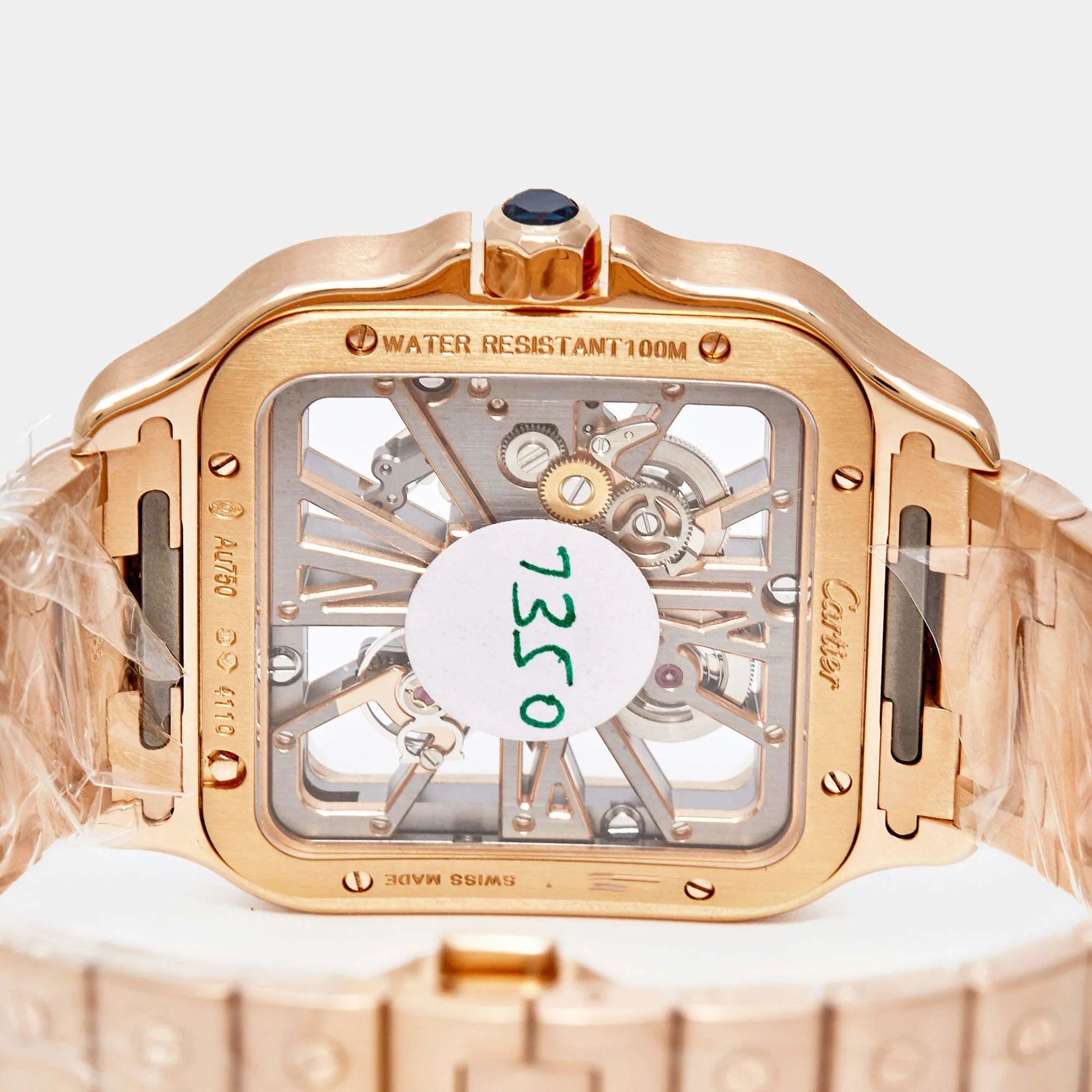 Cartier Santos WHSA0016 39.5mm Rose gold and 18k rose gold Skeletonized 3