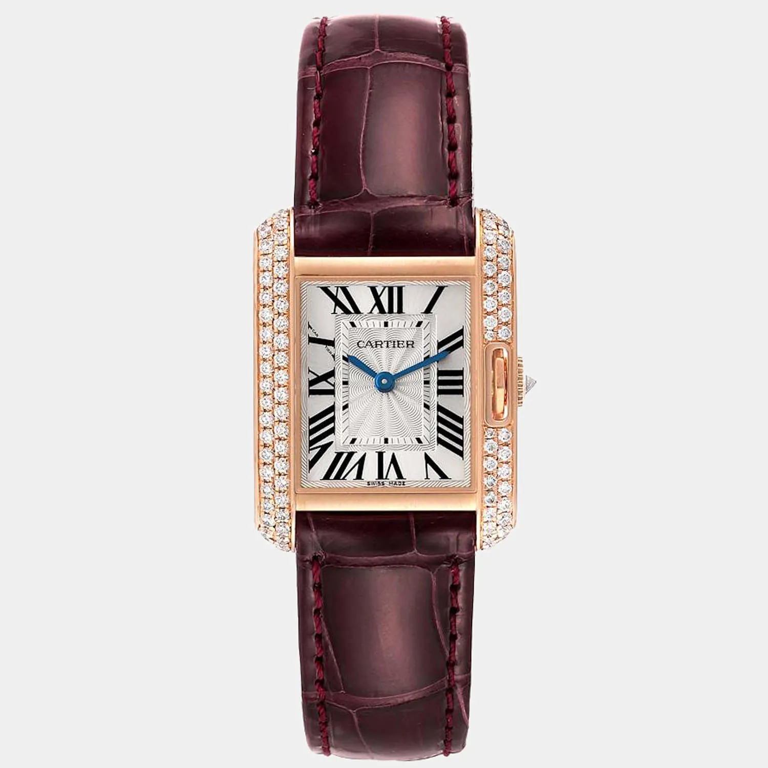 Cartier Tank Anglaise WT100013 23mm Rose gold and 18k rose gold Silver