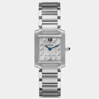 Cartier Tank Française WE110006 Stainless steel Diamond