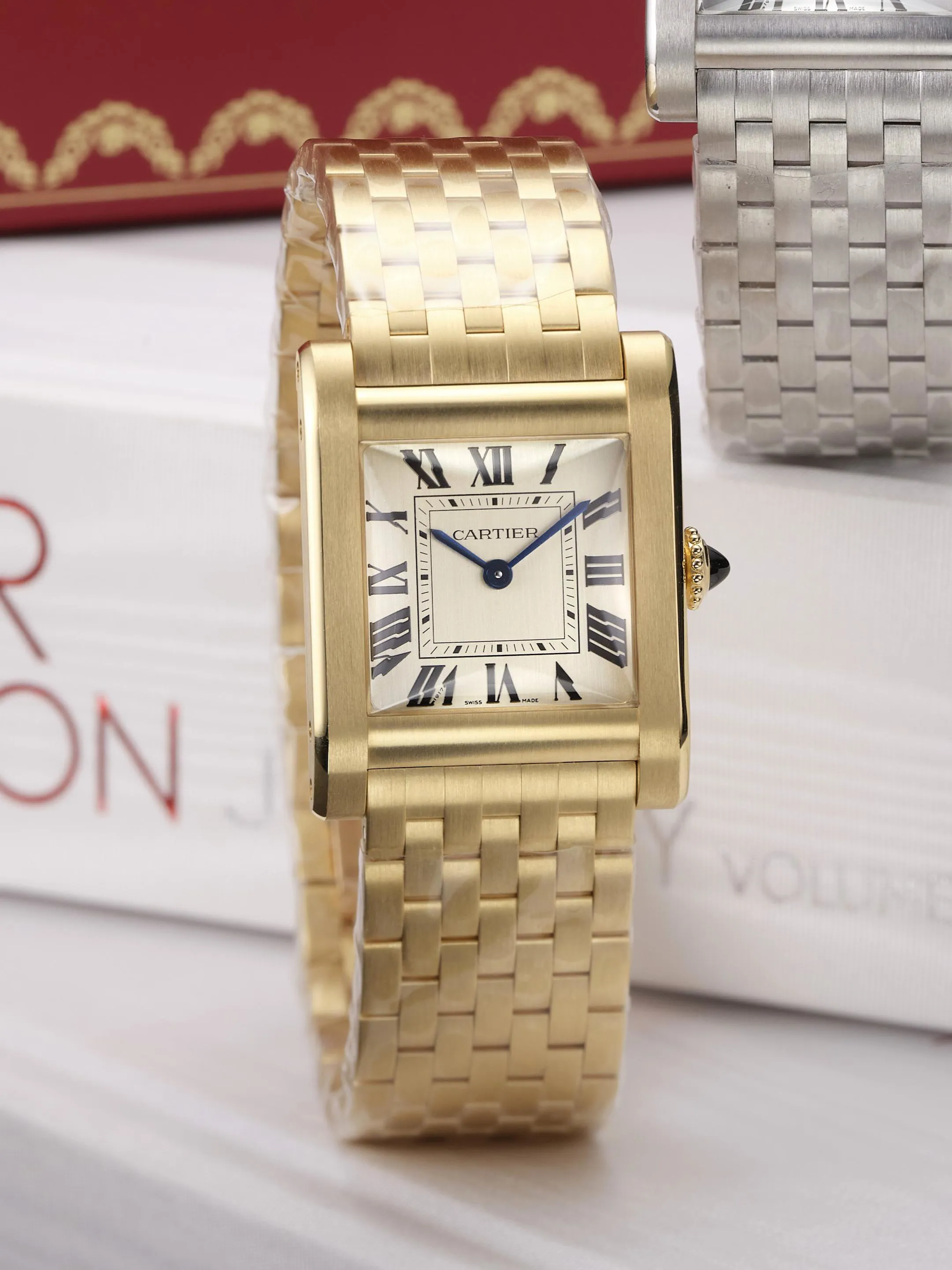 Cartier Tank Normale 4458 25.5mm Yellow gold Silver