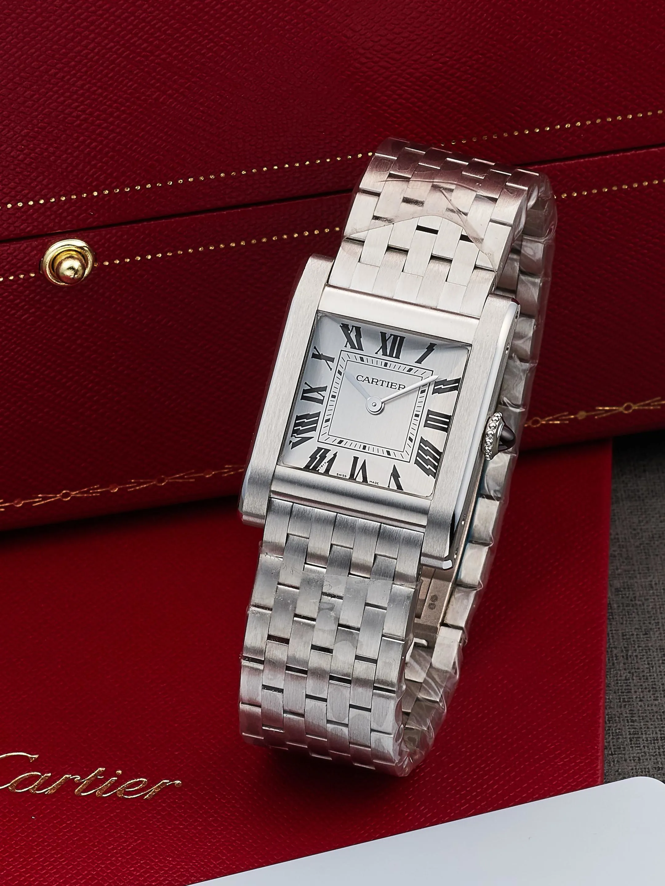 Cartier Tank Normale 4459 25.5mm Platinum Silver