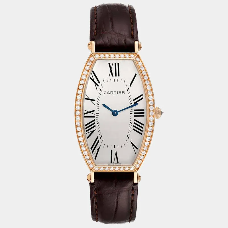 Cartier Tonneau 26mm Rose gold and 18k rose gold Silver