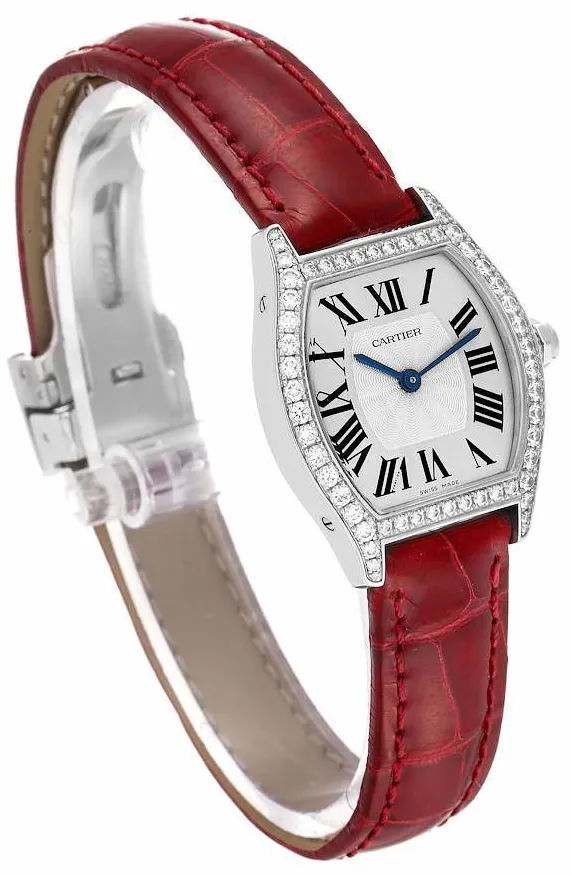 Cartier Tortue WA501007 24mm White gold and 18k white gold 4