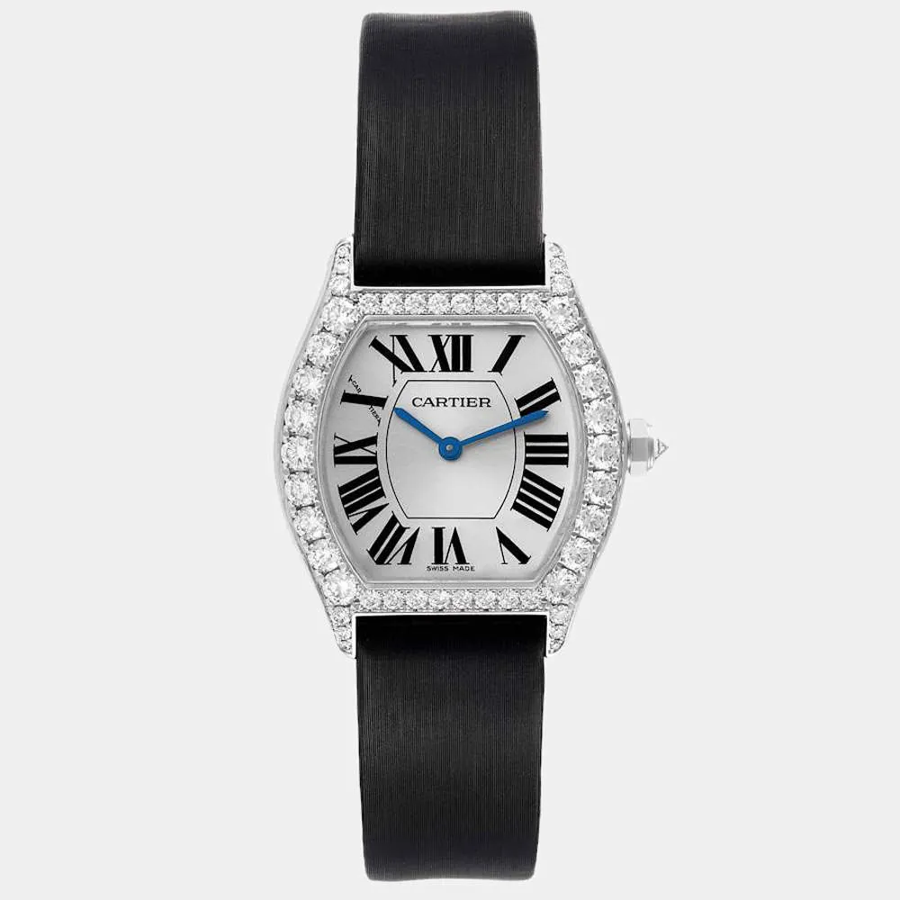 Cartier Tortue WA507231 28mm White gold and 18k white gold