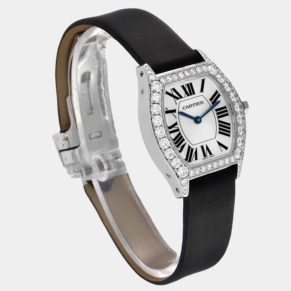 Cartier Tortue WA507231 28mm White gold and 18k white gold 2