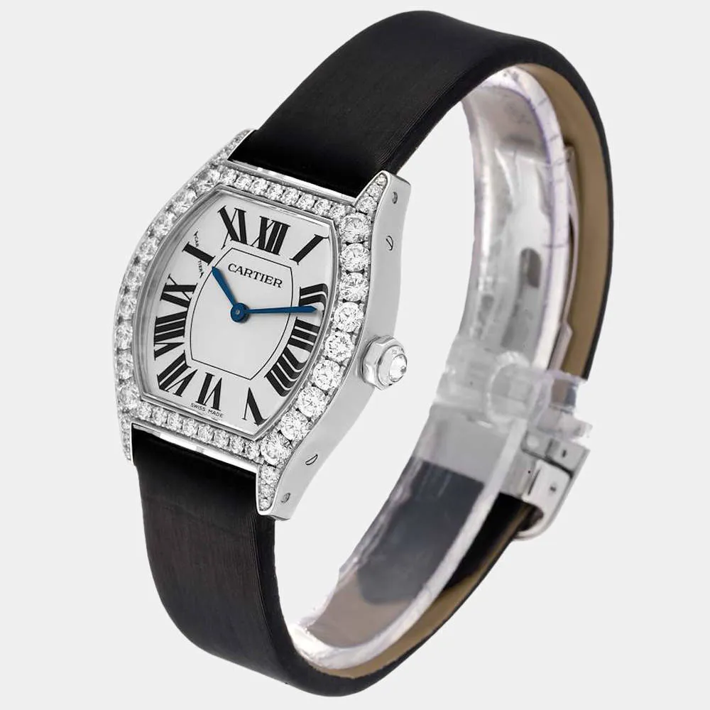 Cartier Tortue WA507231 28mm White gold and 18k white gold Silver 5