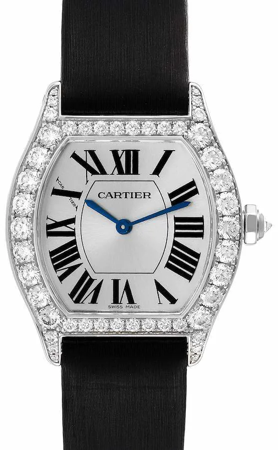 Cartier Tortue WA507231 28mm White gold and 18k white gold Silver 1