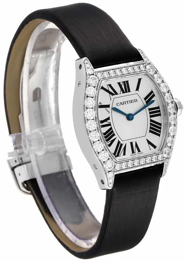 Cartier Tortue WA507231 28mm White gold and 18k white gold Silver 2