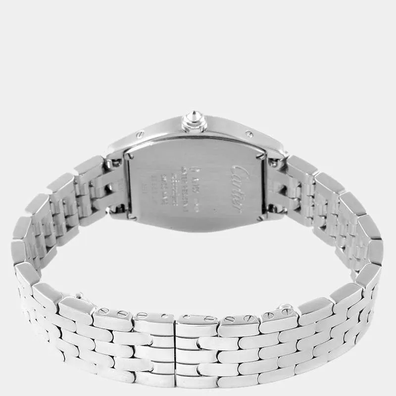 Cartier Tortue WA501011 24mm White gold and 18k white gold Silver 3