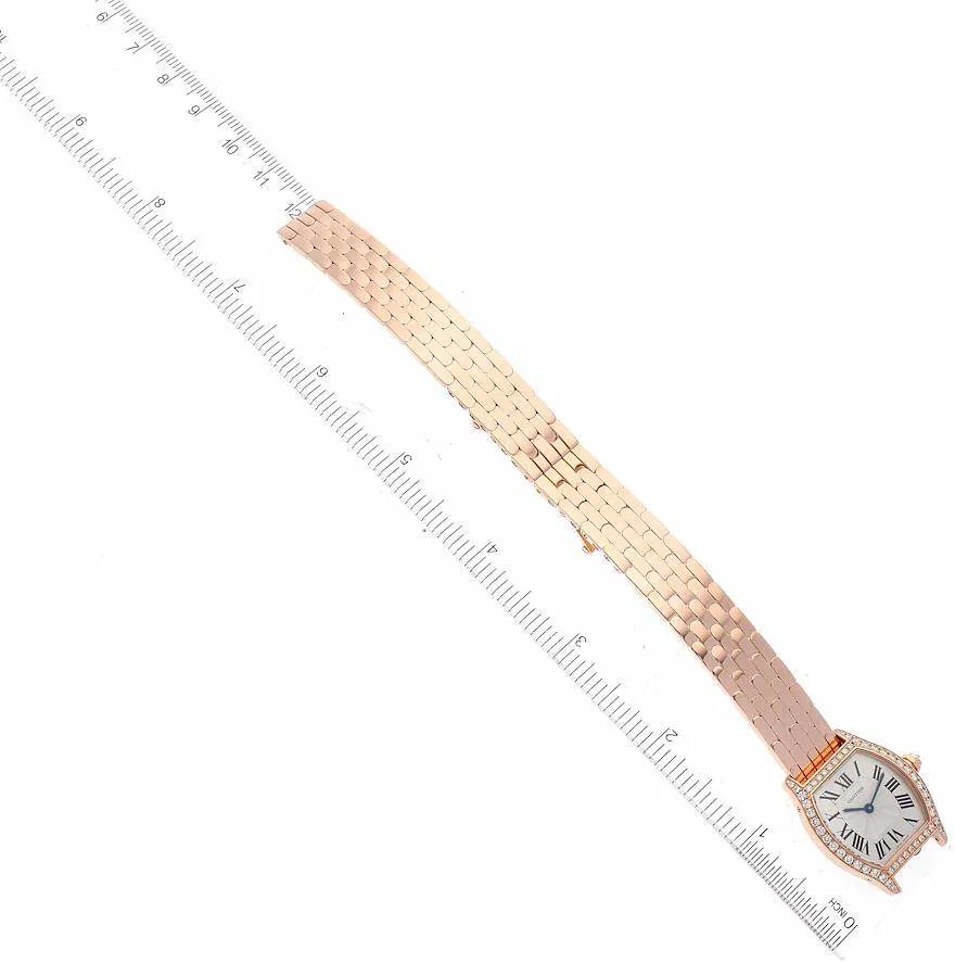 Cartier Tortue WA501010 24mm Rose gold and 18k rose gold Silver 7