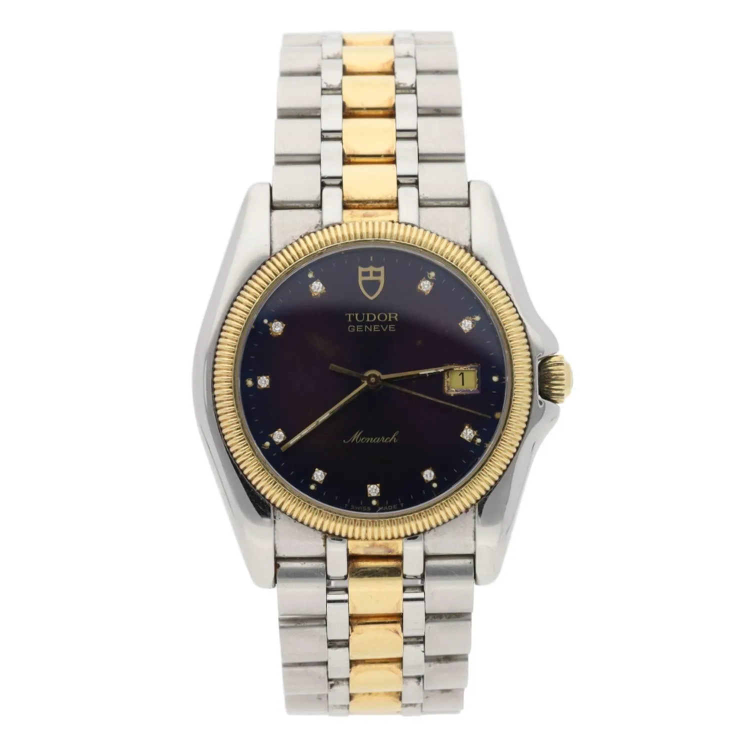 Tudor 15633 37mm Yellow gold and Stainless steel Blue