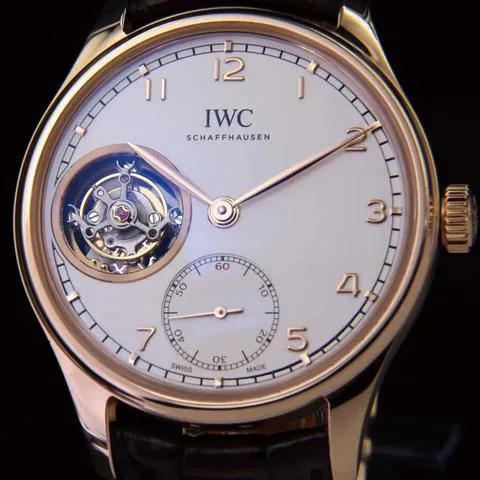 IWC Portuguese Tourbillon IW546302 43mm Rose gold Silver