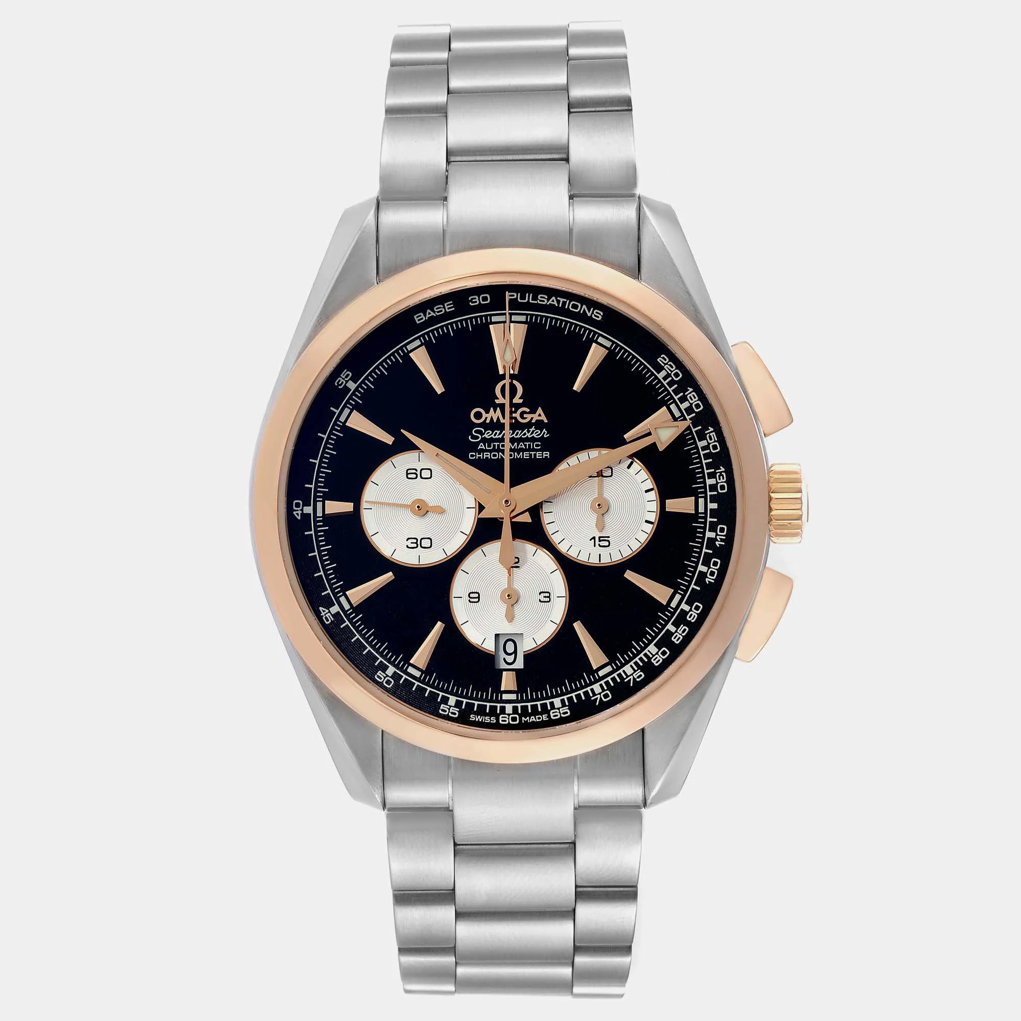 Omega Aqua Terra 221.20.42.40.01.002 42mm Rose gold and Stainless steel and 18k rose gold Black