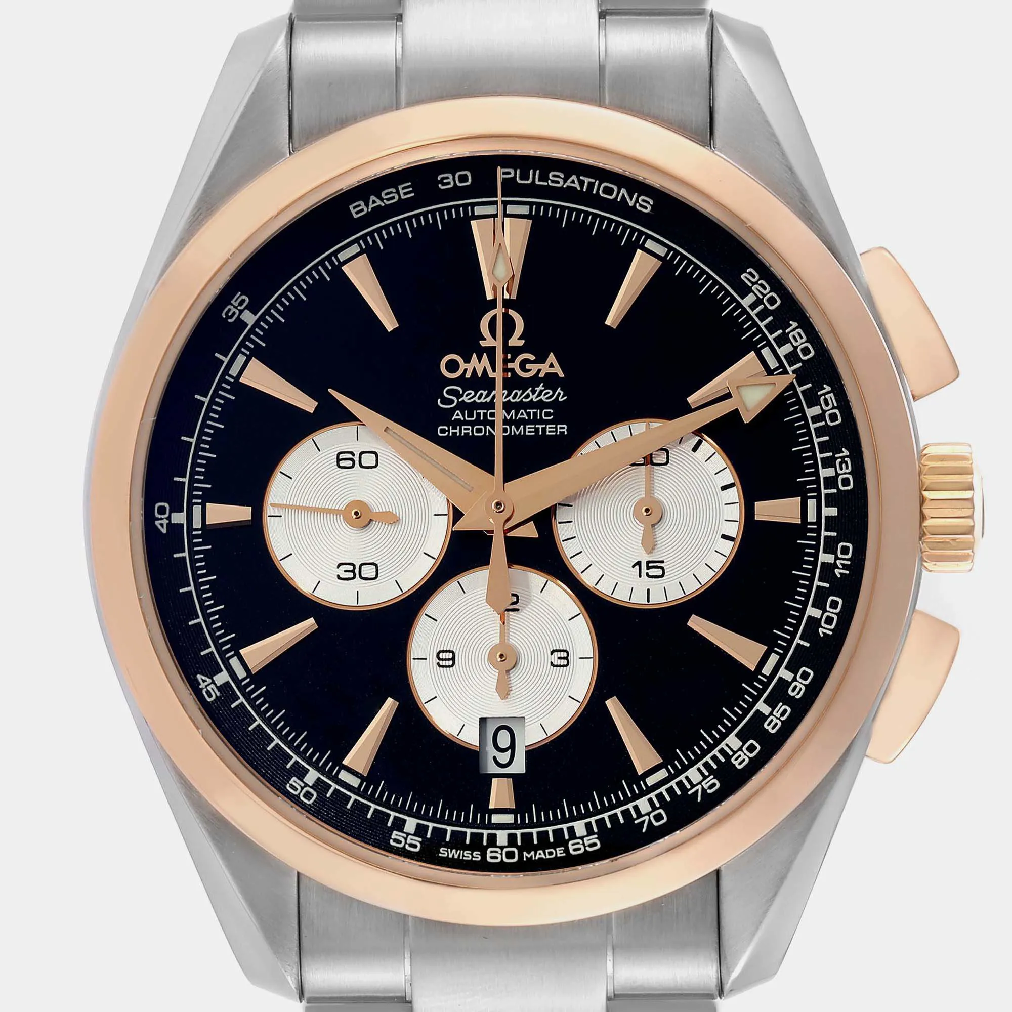 Omega Aqua Terra 221.20.42.40.01.002 42mm Rose gold and Stainless steel and 18k rose gold Black 4