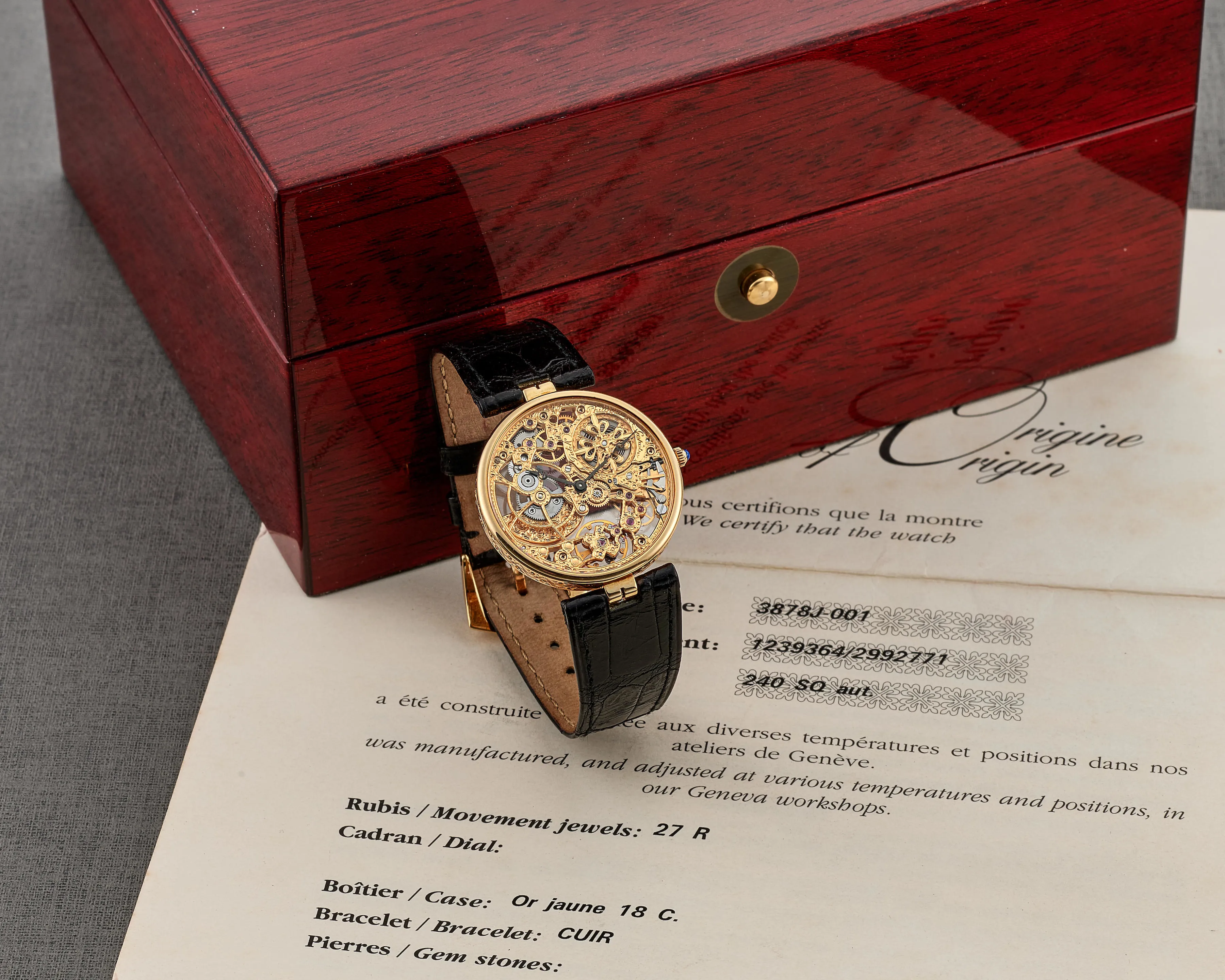 Patek Philippe 3878J-001 31mm Yellow gold Skeletonized 4