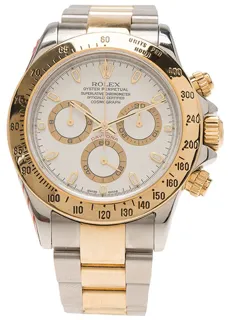 Rolex Daytona 116523 Yellow gold and Stainless steel White