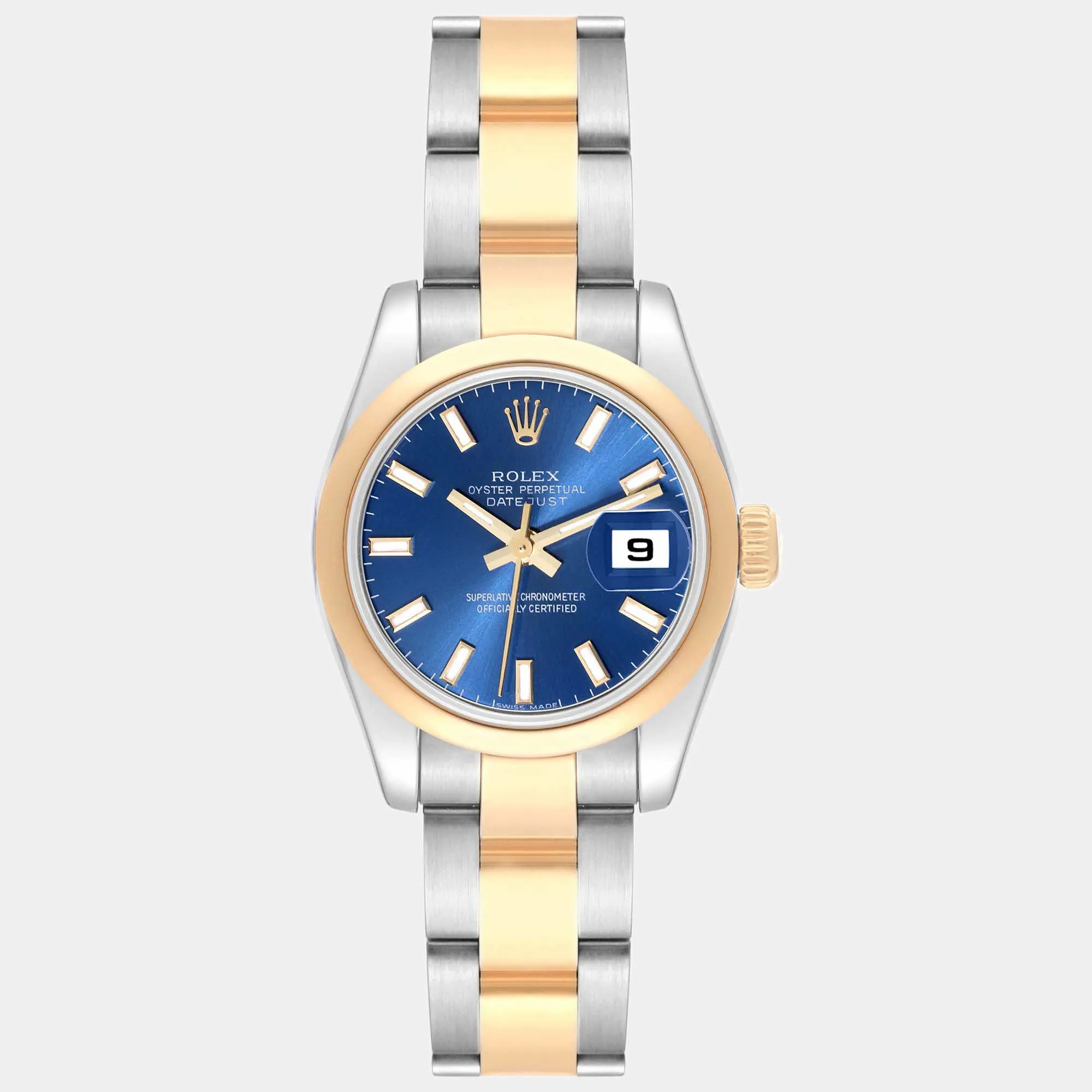 Rolex Lady-Datejust 179163 Yellow gold and Stainless steel and 18k yellow gold Blue