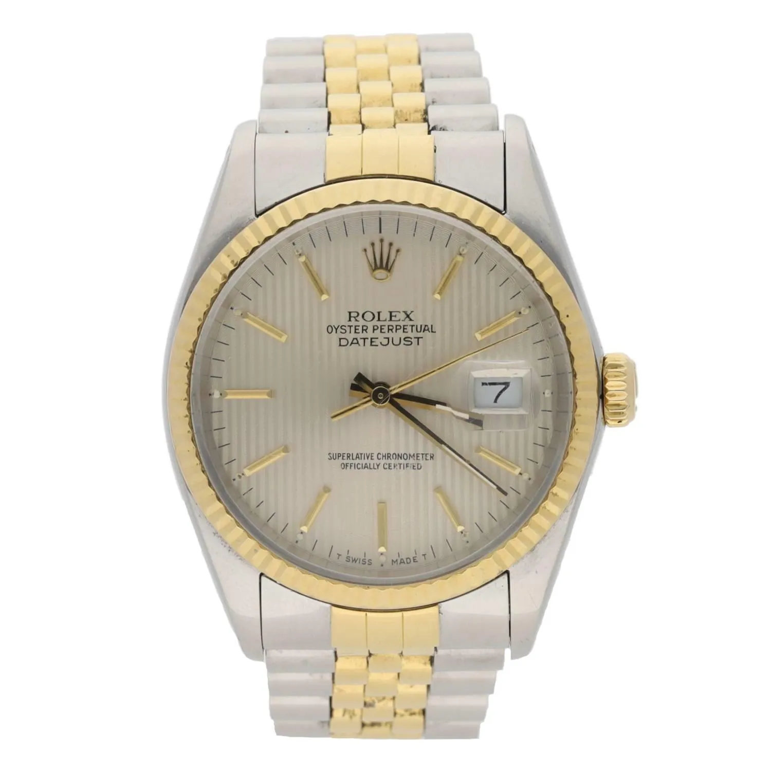 Rolex Oyster Perpetual "Datejust" 16013 36mm Gold and stainless steel Champagne