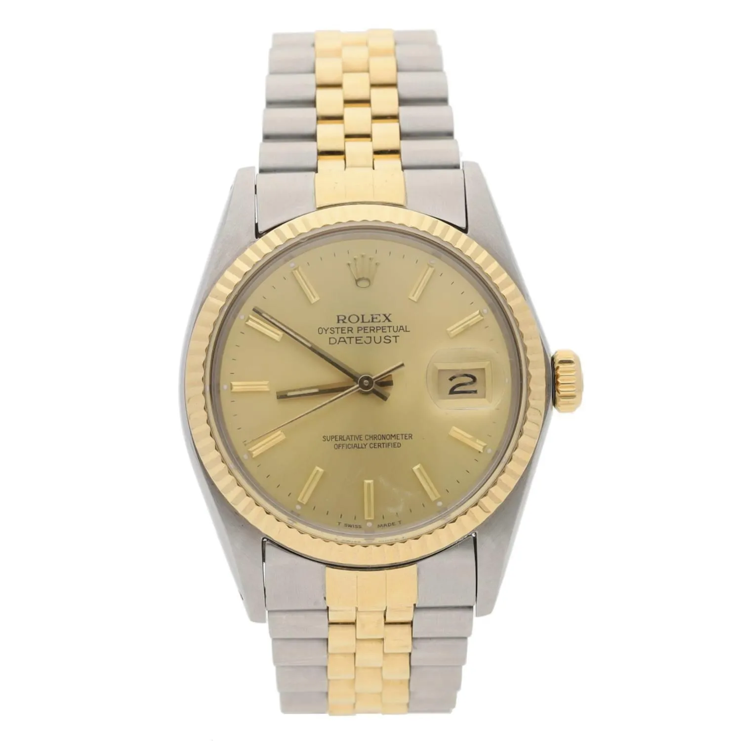 Rolex Datejust 36 16013 36mm Gold and stainless steel Champagne
