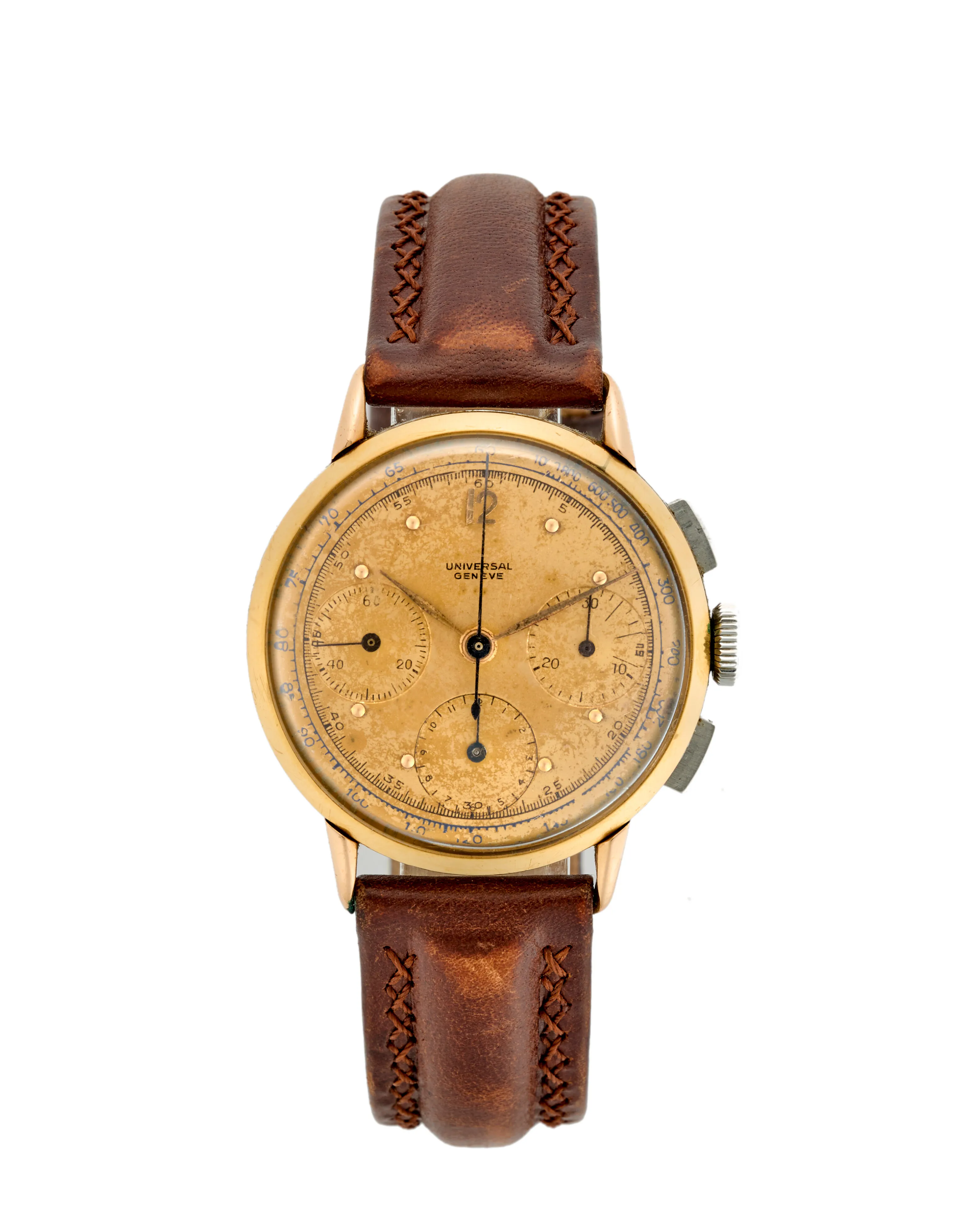 Universal Genève Compax 22463 34mm Yellow gold and Stainless steel Gilded