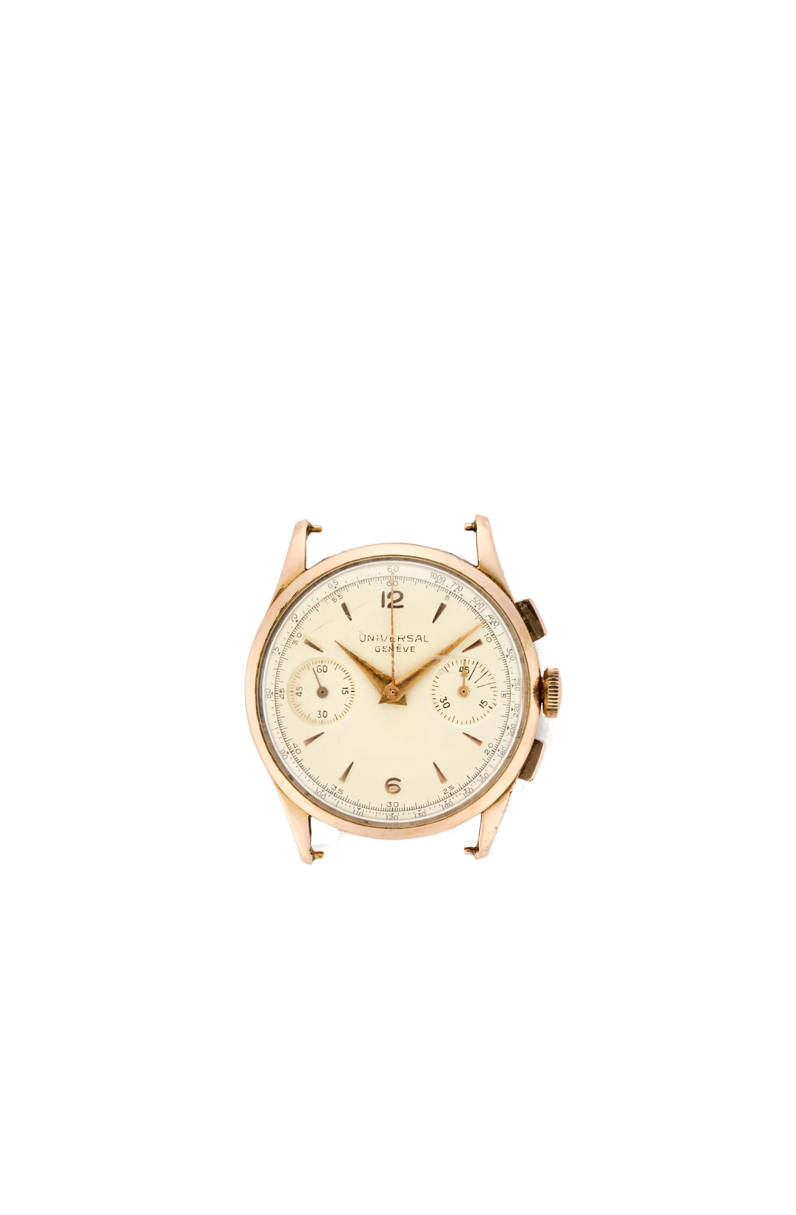 Universal Genève Uni-Compax 12445 35mm Rose gold White