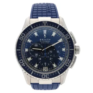 Zenith El Primero Stratos Flyback 03.2067.405 Stainless steel Blue