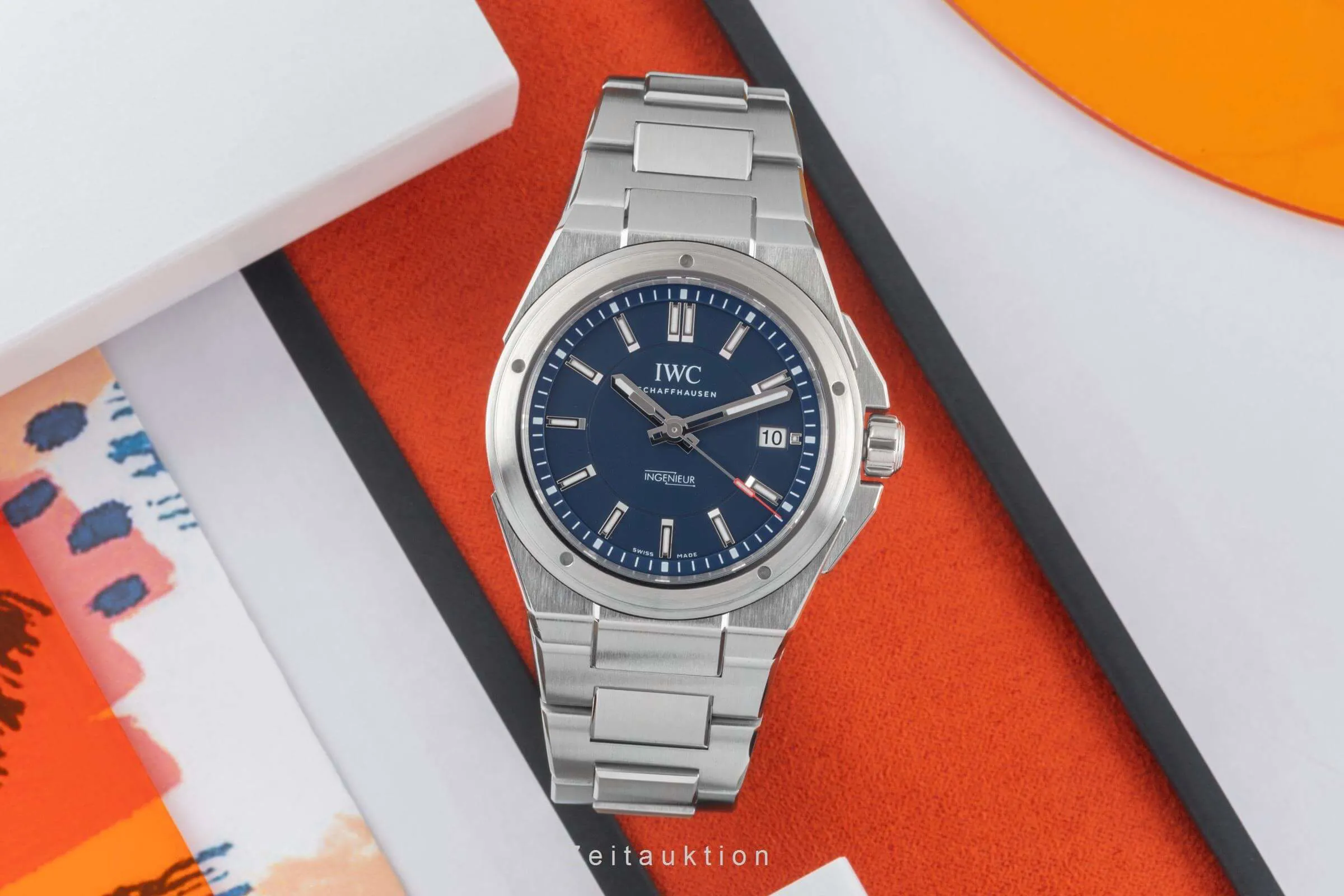 IWC Ingenieur IW323909 40mm Stainless steel Blue 2