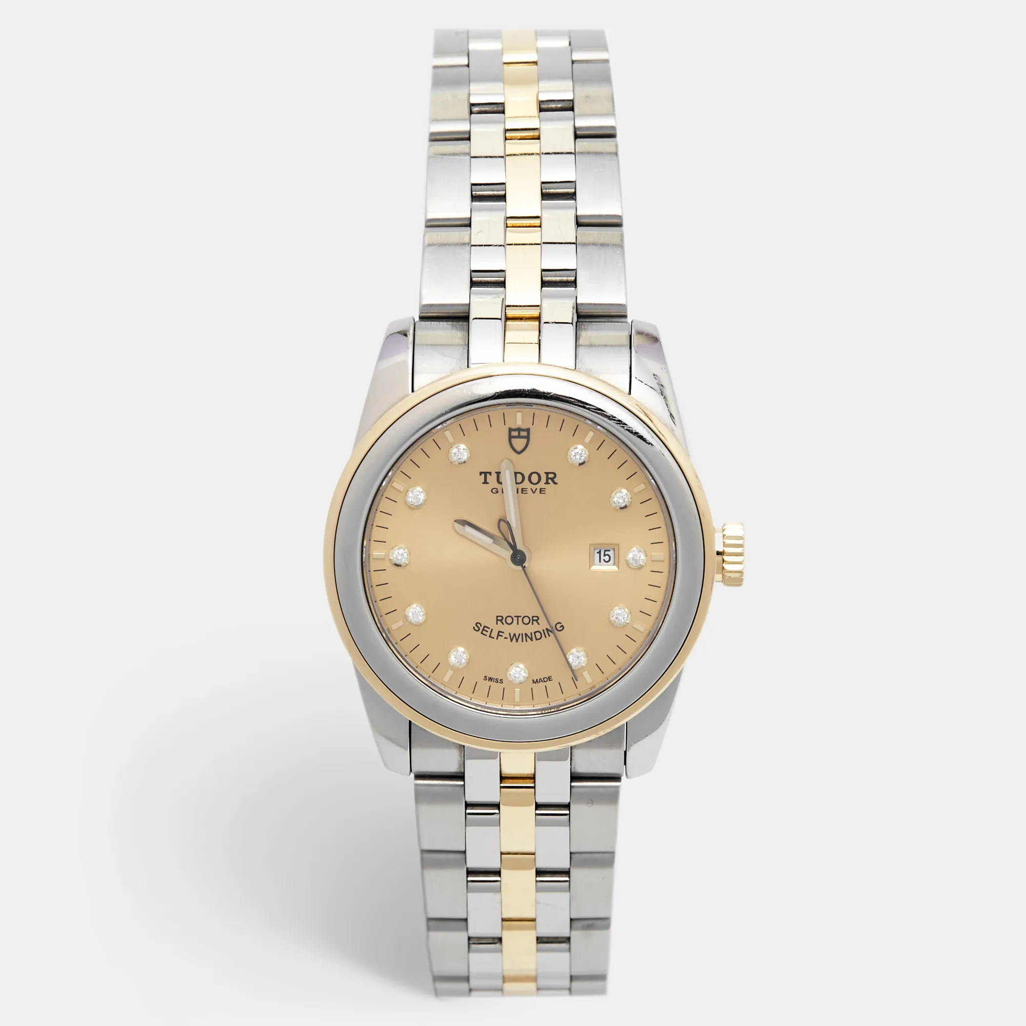 Tudor Glamour 53003-0006 31mm Yellow gold and Stainless steel and 18k yellow gold Champagne