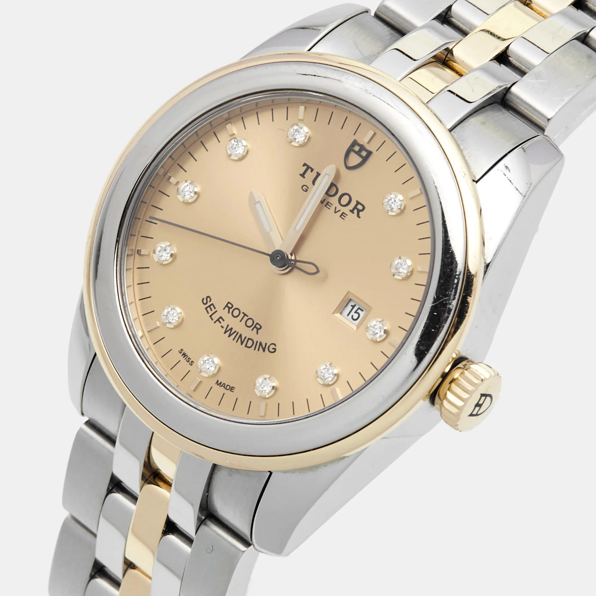 Tudor Glamour 53003-0006 31mm Yellow gold and Stainless steel and 18k yellow gold Champagne 1