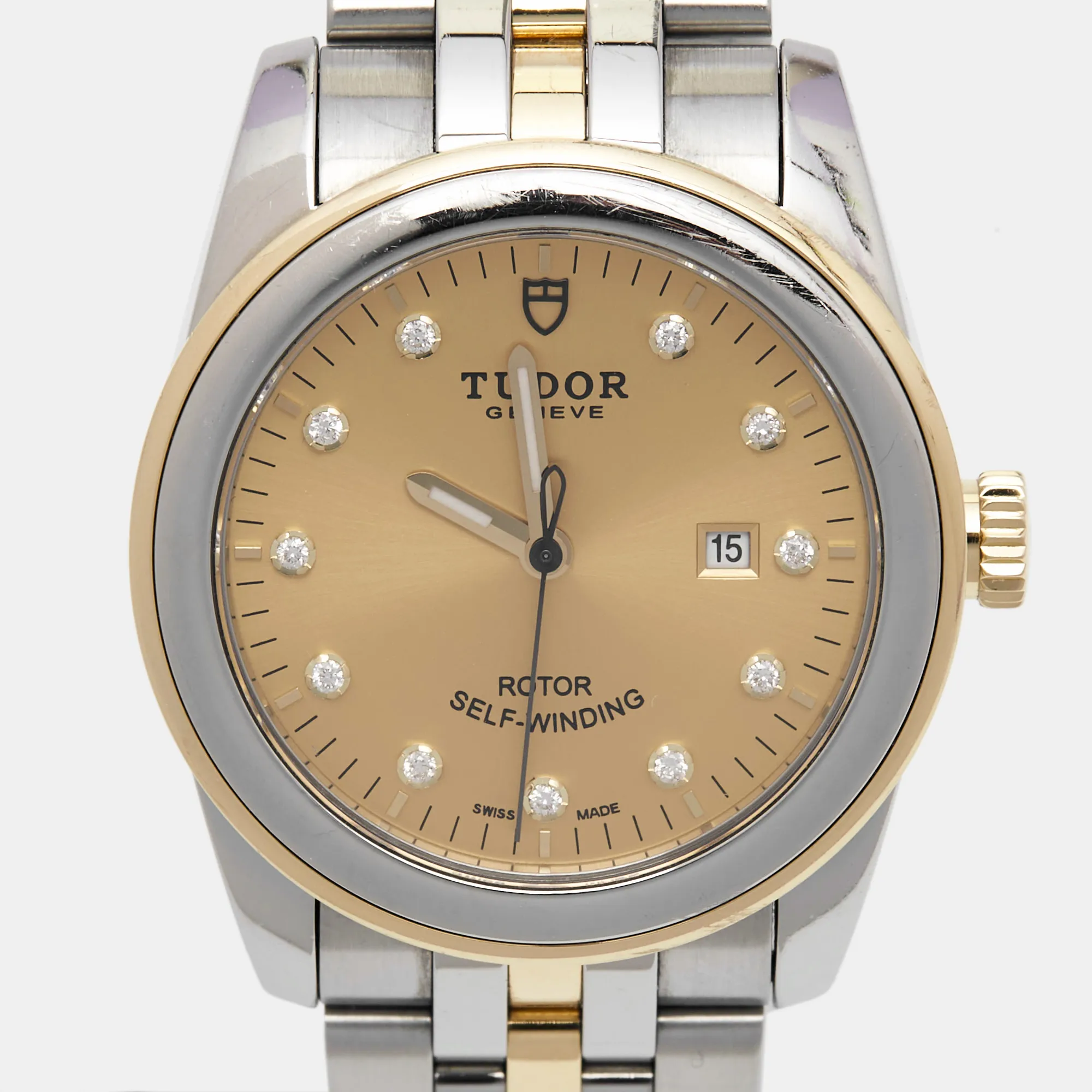 Tudor Glamour 53003-0006 31mm Yellow gold and Stainless steel and 18k yellow gold Champagne 2