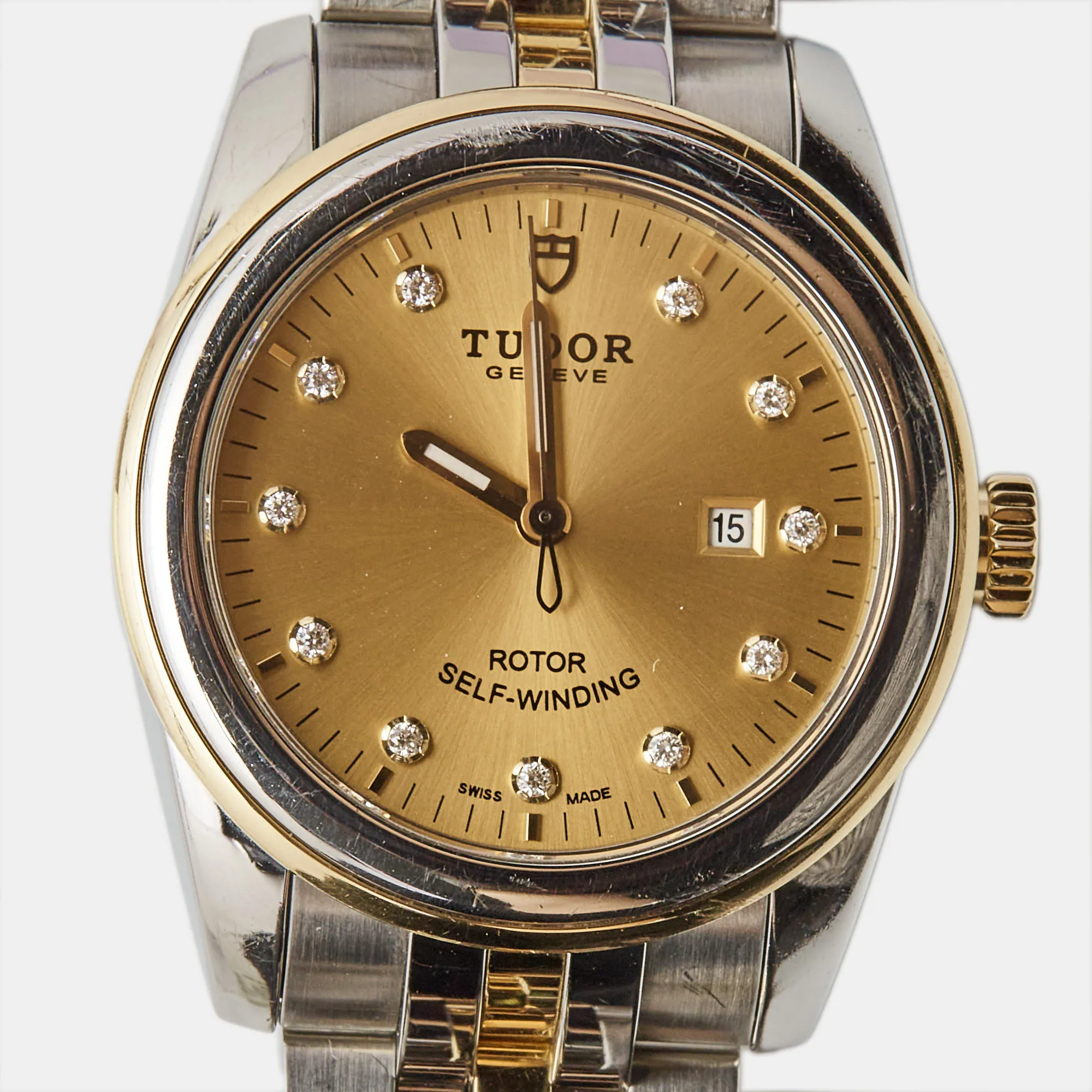 Tudor Glamour 53003-0006 31mm Yellow gold and Stainless steel and 18k yellow gold Champagne 8