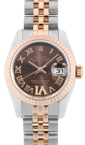 Rolex Lady-Datejust 179171 26mm Yellow gold and Stainless steel Brown