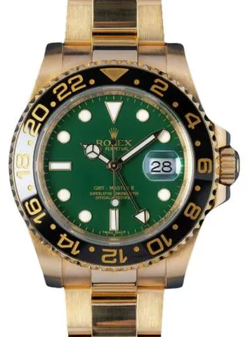 Rolex GMT-Master II 116718LN 40mm Yellow gold Green