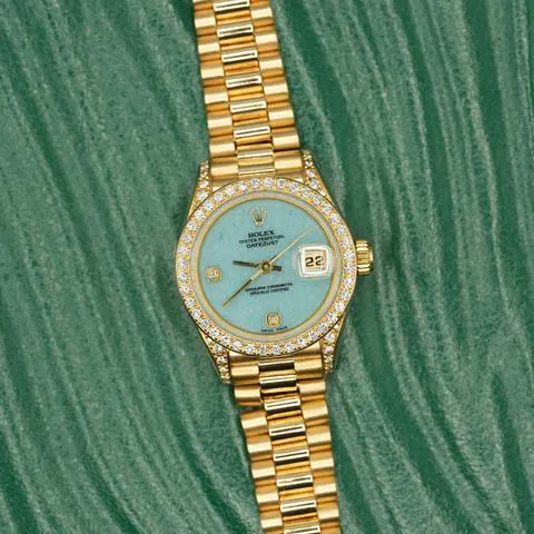 Rolex Lady-Datejust 69158 26mm Yellow gold Blue 9